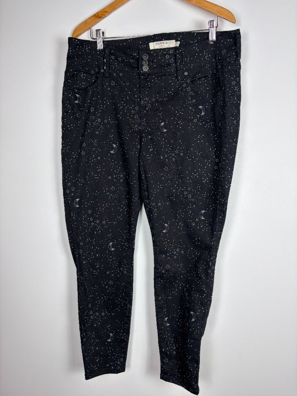 Torrid Star Constellation Night Sky Black Denim Size 16 Jeggings Plus Whimsigoth